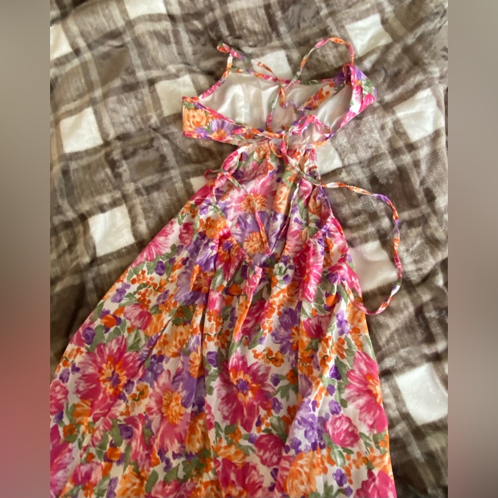 Backless Split Hem Split Hem Cami Dress - image 3